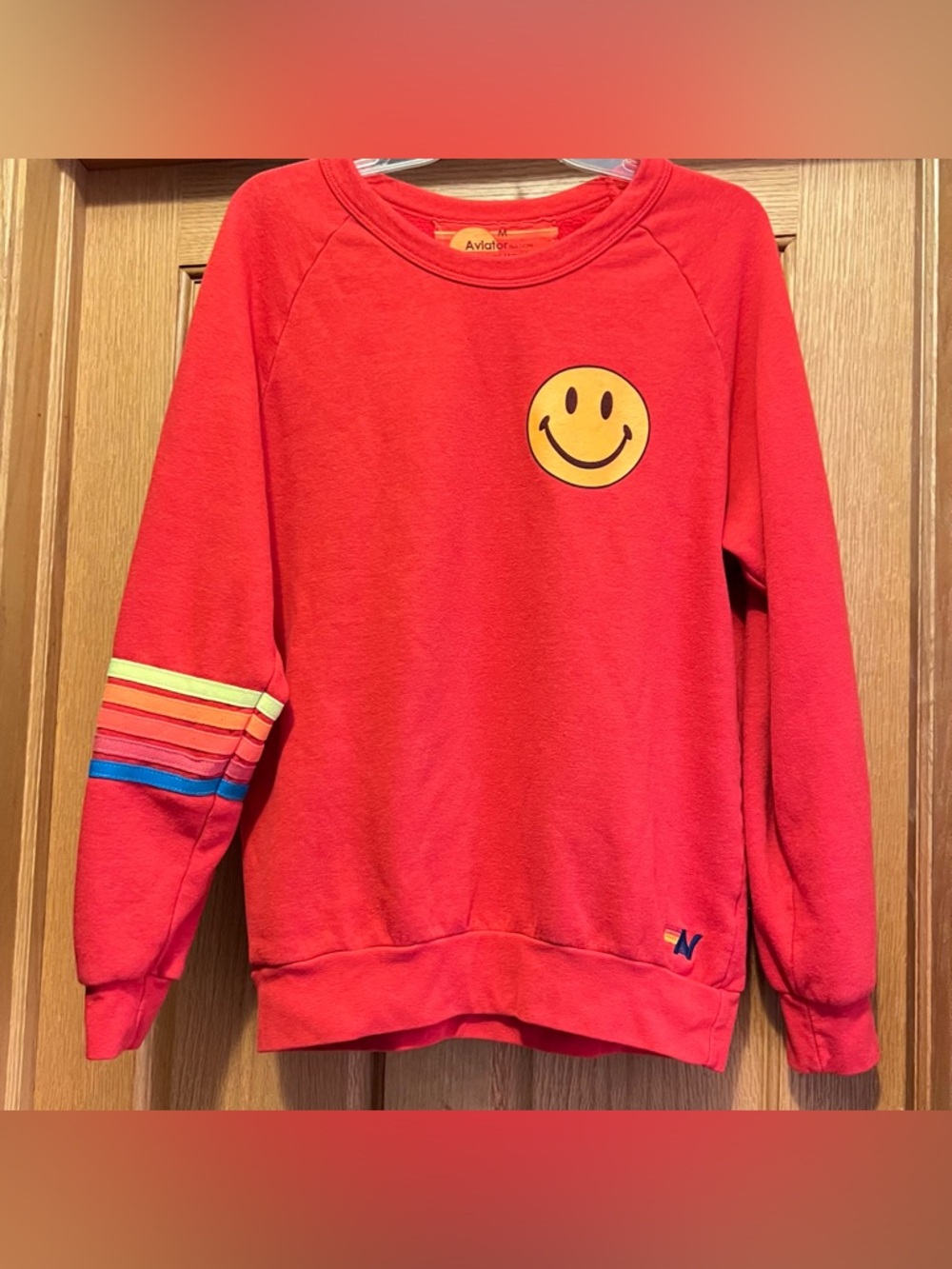 Aviator Nation Limited Edition Smiley 2 Crewneck Sweatshirt. Size Medium!